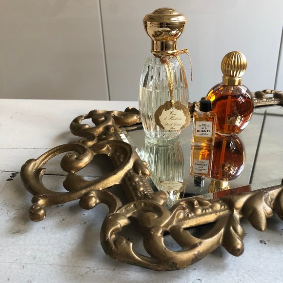 Antique French Beveled Mirror/Plateau - Picture 2 of 7